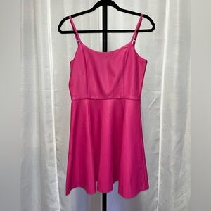 Fate Barbie Pink Vegan Leather Skater Fit & Flare
Style Dress | Size Small
